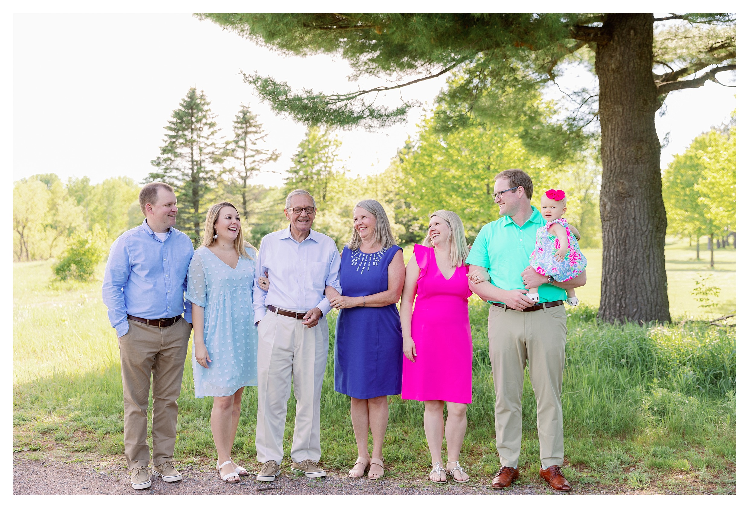 Large family poses while laughing at Sunnyvale Park in Wausau